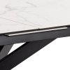 Rozkladací jedálenský stôl Irwine 200/240 - biely mramor / čierna