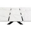 Rozkladací jedálenský stôl Irwine 200/240 - biely mramor / čierna