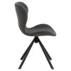 2x Otočná jedálenská stolička Batilda A1 - antracit / čierna