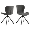 2x Otočná jedálenská stolička Batilda A1 - antracit / čierna