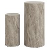 Odkladací stolík (podstavec) Dice (2 ks) - sivý mramor