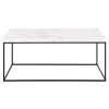 Konferenčný stolík Barossa 110 - biely mramor / čierna