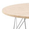 Okrúhly konferenčný stolík Prunus - béžová / chróm