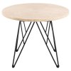 Okrúhly príručný stolík Prunus - béžová / čierna