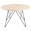 Okrúhly konferenčný stolík Prunus - béžová / čierna