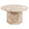 Okrúhly konferenčný stolík Naxos - svetlohnedý mramor