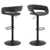 2x Barová stolička Grace - antracit / čierna