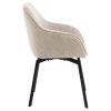 2x Jedálenské kreslo Clara - béžová / čierna