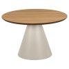 Okrúhly konferenčný stolík Soli 65 - dub / sivá