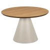 Okrúhly konferenčný stolík Soli 65 - dub / sivá