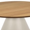 Okrúhly konferenčný stolík Soli 85 - dub / sivá