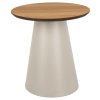 Okrúhly konferenčný stolík Soli 45 - dub / sivá
