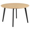 Okrúhly jedálenský stôl Cadiz - dub / čierna