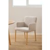 2x Jedálenské kreslo Zoe béžová : prírodná I
