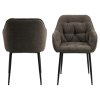 2x Jedálenské kreslo Brooke - taupe / čierna