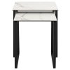 Set konferenčných stolíkov Katrine (2 ks) - biela / čierna