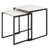 Set konferenčných stolíkov Katrine (2 ks) - biela / čierna
