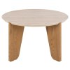 Okrúhly konferenčný stolík Dockland - béžová / dub divoký