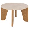 Okrúhly konferenčný stolík Dockland - béžová / dub divoký