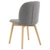 2x Jedálenská stolička Cindy - sivá / prírodná