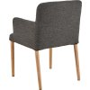 2x Jedálenské kreslo Zoe - antracit / prírodná