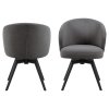 Jedálenské kreslo Darlene - sivá (Alea) / čierna