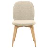 2x Jedálenská stolička Cindy - krémová / prírodná