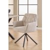 2x Otočné jedálenské kreslo Alonso béžová : čierna