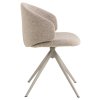 Otočná jedálenská stolička Ella - béžová / sivá