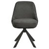 2x Otočná jedálenská stolička Carlton - sivá / čierna
