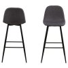 Barová stolička Wilma - tmavosivá / čierna