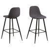 Barová stolička Wilma - tmavosivá / čierna
