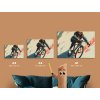 64549 5 obraz na stenu zena na bicykli