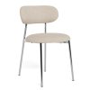 2x Jedálenská stolička Lyric - krémová / chróm