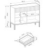 NOVAS KSZ104 KOMODA SO ZASUVKAMI ROZMERY