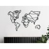 AKCIA Umelecká Mapa sveta na stenu - Dve tváre - 57x89 cm, čierna