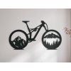 AKCIA - Drevená nálepka Horský bicykel, 72,5x133 cm, čierna