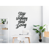 AKCIA - Dekorácia na stenu Stop wishing start doing, Čierna