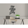 AKCIA - Dekorácia na stenu Stop wishing start doing, Čierna