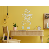 AKCIA - Dekorácia na stenu Stop wishing start doing, Čierna