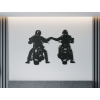 AKCIA - Drevená nálepka Motorkári, Antracit