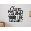 AKCIA - Drevený nápis na stenu Choose positivity, Čierna