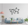 AKCIA - Minimalistický obraz Mapa sveta - line art, Antracit