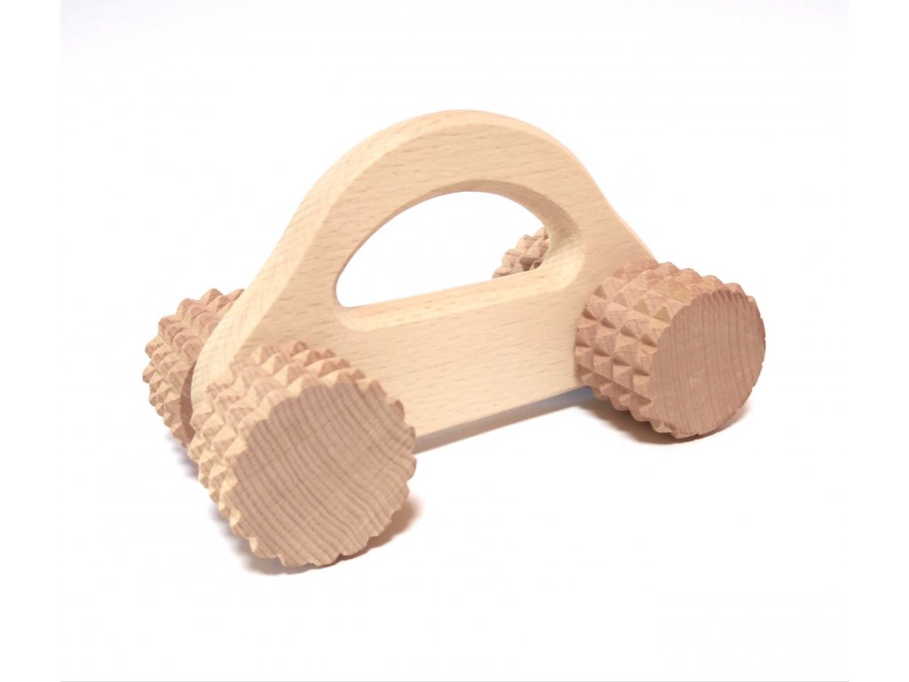 Dřevěné masážní auto