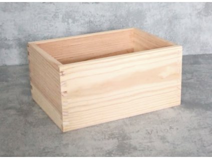 Dřevěná krabička - 22 x 16 x 11 cm, přírodní