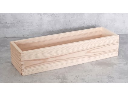 Dřevěná krabička - 36 x 11 x 8 cm, přírodní