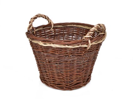 Kulatý proutěný koš s dvěma uchy - Ø 35 cm