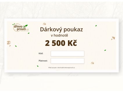 Dárkový poukaz v hodnotě 2 500 Kč