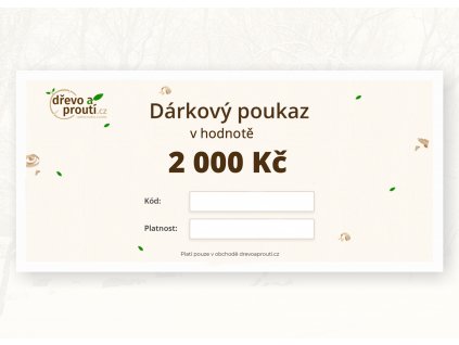 Dárkový poukaz v hodnotě 2 000 Kč