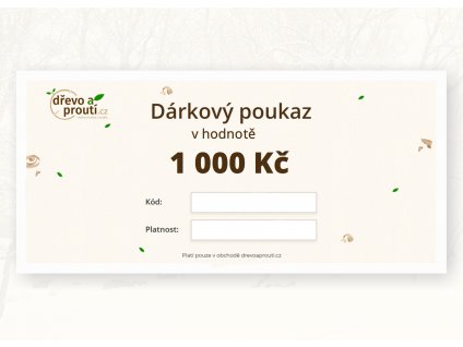 Dárkový poukaz v hodnotě 1 000 Kč